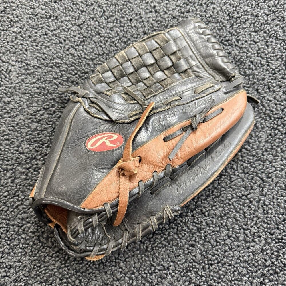 Rawlings Baseball Softball Glove 14 Inch RS1400 RHT Black Brown Leather